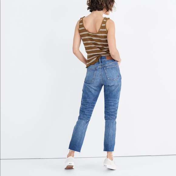 Madewell High Rise Slim crop Boyjean (Size: 26) - Picture 4 of 8